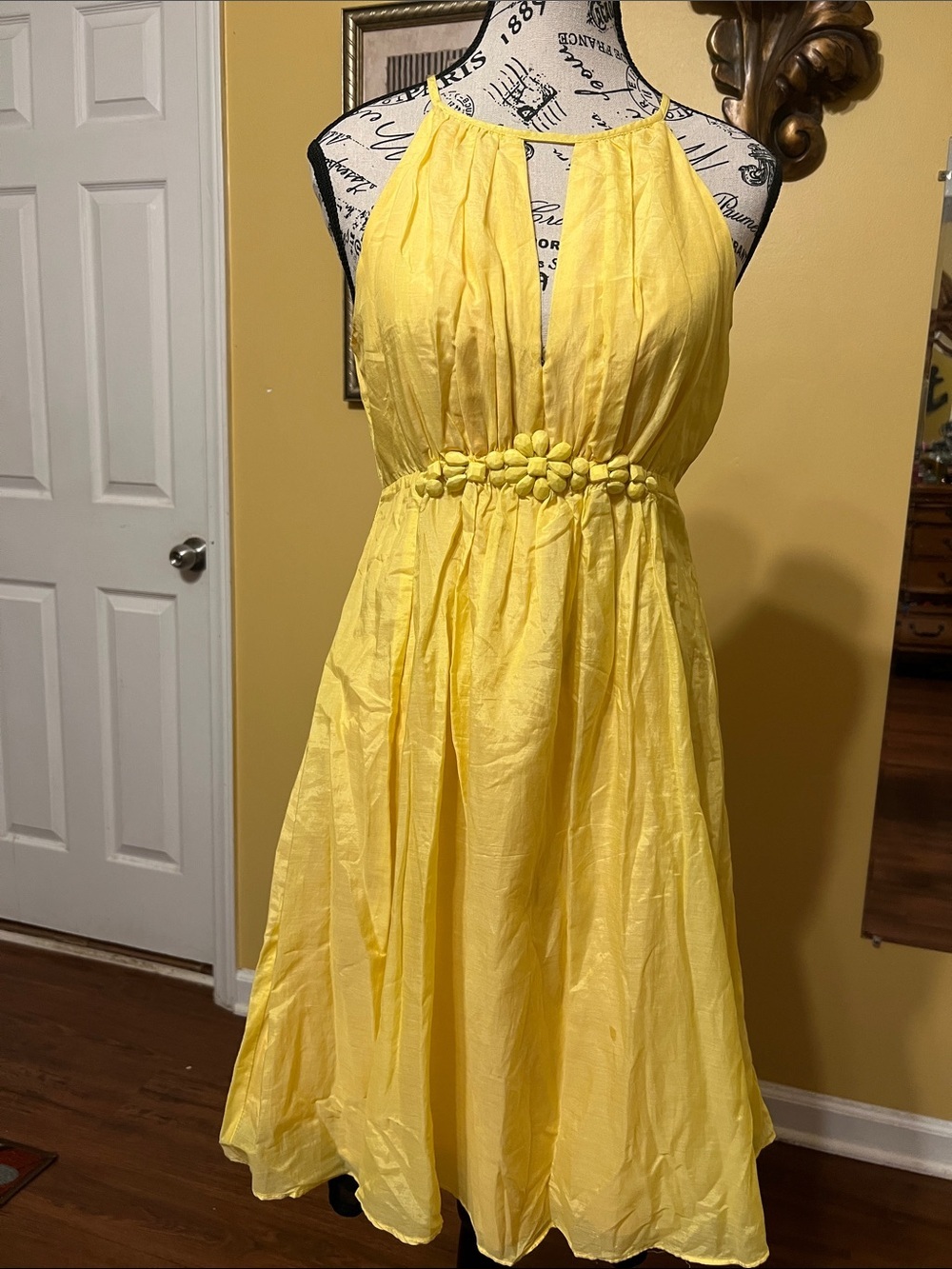 Esley Pale Yellow Silk-Cotton Blouse size medium